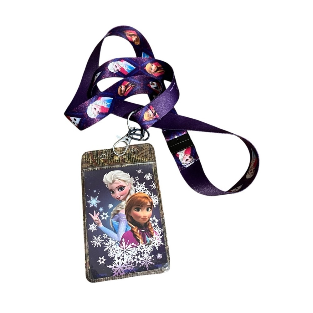 Disney princess Elsa Anna frozen lanyard badge necklace